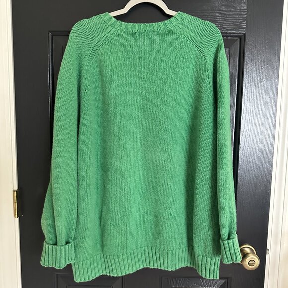 L.L. Bean Green Knit Sweater - Picture 2 of 3